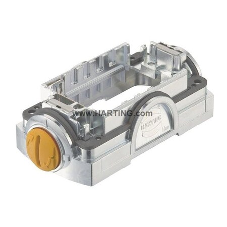 Harting HAN-YELLOCK 60 CARRIER HOOD, SLOTTED PUSHBUTTON,  11126000110